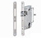 effedielle® Serratura AGB serie Centro profilo cilindro europeo - scrocco e mandata CROMO OPACA frontale mm 18