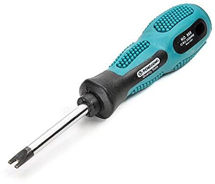 Utoolmart Schraubenzieher in U-Form mit Gabel-Typ, 130 mm Gesamtlänge, Chrom-Vanadium-Stahl, magnetische Spitze mit rutschfester 80 mm Länge, Kunststoffgriff, elektrische Reparatur, 1 Stück