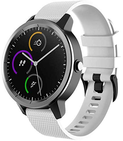 FunBand kompatibel mit Garmin Vivoactive 3 Armband, Silikon Replacement Uhrenarmband für Garmin Vivoactive 3 / Samsung Gear S2 Classic/Samsung Gear Sport/Galaxy Watch 42mm / Galaxy Watch Active