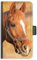 Horse Phone Case For Apple iPhones, 16, 15, 14,13, 12, 11, Pro Max, Mini, XR, XS, SE, PU Leather Phone Case with Red Horse Head, Side Flip Wallet Phone Cover