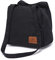 Coton Pose Kleine Mini-Schultertasche, Hippie-Top-Reißverschluss, Canvas-Schultertasche, Jacquard-Stoff, handgefertigte Taschen, schwarz