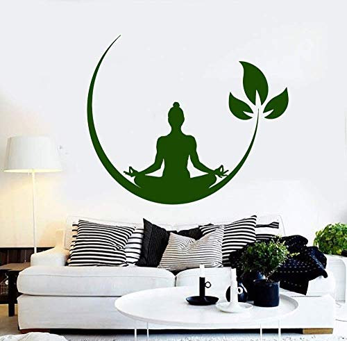 Wall Sticker Yoga Meditation Room Vinyl Buddhist Zen Wall Decal Removable Wall Sticker Decor Yoga Room 73X87Cm
