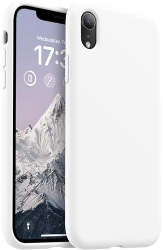 RAIZUS Compatible with iPhone XR Case, Silicone Phone Case with Slim Shockproof Soft Anti-Scratch Microfiber Lining, 6.1 inch, White