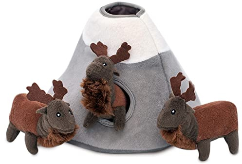 ZippyPaws Zippy Burrow - Elk Mountain – No-Stuffing Squeaky Dog Toy