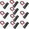 LUORNG Lot de 10 supports de batterie 12 V 23 A, boîtier de batterie avec fils de plomb, noir
