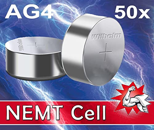 50 X Wilhelm AG4 LR66 - L 626-177 - 377 - GP77A Qualitätsbatterien 1,5 V Alkaline