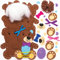 Baker Ross FC414 Bear Liebesbär Nähset für Kinder, sortiert, Mittel, Pink, Blue