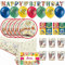 Partymax Harry Potter Party Pack for 16 Guests - Decorations Kit | Birthday Party Supplies | With Balloons, Table Cover, Banner, Dinnerware and Cups