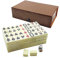 Storaffy Mahjong Spiel Set|Chinesische Mini Mahjong Brettspiele|144Stück Mahjong Steine mit 2Stück Würfeln Reise Puzzle Spiele|Traditionelles Mahjong Spielset FamilienParty Tischspiele für Erwachsene