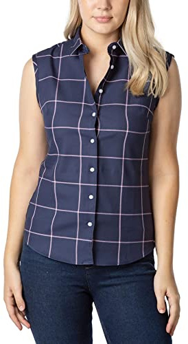 Rydale Ladies Sleeveless Country Shirt Womens Summer Shirts Blouse Top Vest Button Down