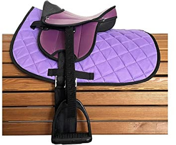 German Riding Set sella Little Star, colore: lilla