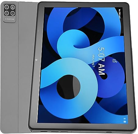 PUSOKEI 10,1 Zoll Tablet für Android 13.0, MTK6762 Octa Core, 12 GB RAM 512 GB ROM, 5G WiFi 4G LTE IPS Bildschirm Tablet PC, 8 MP 16 MP, 11200 MAh Akku (Grau)