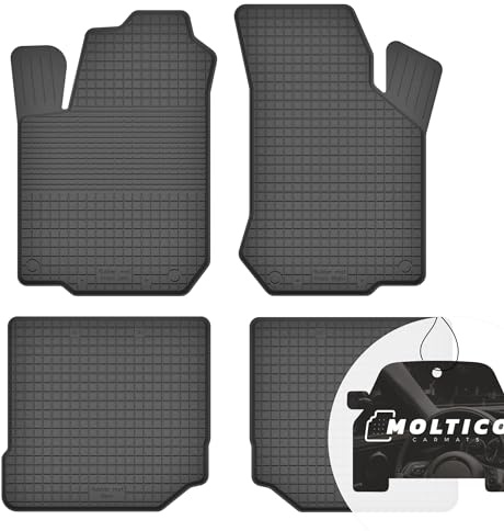 moto-MOLTICO Gummimatten Auto, 4-teiliges Set, Allwetter Gummi Fußmatten mit Rand, Antirutsch & Wasserfest Autoteppiche - passend für Volkswagen Golf IV 1997-2003