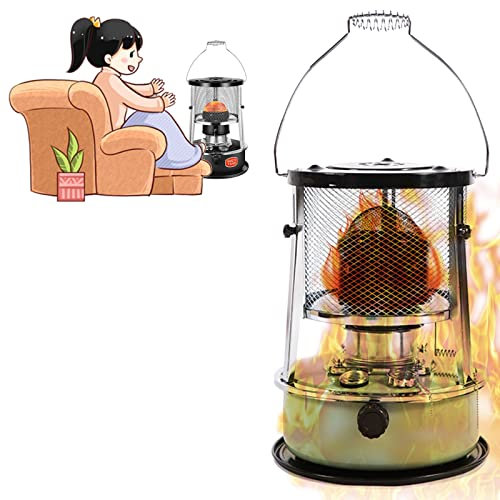 Calentadores de Aceite para Invierno Estufa de calefacción de Queroseno para Interiores y Exteriores Tanque de Combustible de 4,5 l Quemador de Queroseno portátil a Prueba de Viento para ACA