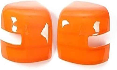 BLuvos Auto Rückspiegel Abdeckung Shell Für Jeep Renegade 2015 2016 2017,Seite Spiegel Kappe Gehäuse Außen Rückspiegel Abdeckung,B-Orange