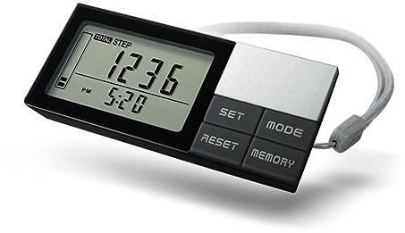 Podomètre 3D pour la Marche, Compteur de Pas Simple avec Distance de Marche, Compteur de Calories et Mémoire de 7 Jours, Suivi de Pas Précis pour Hommes, Femmes, Enfants, Adultes