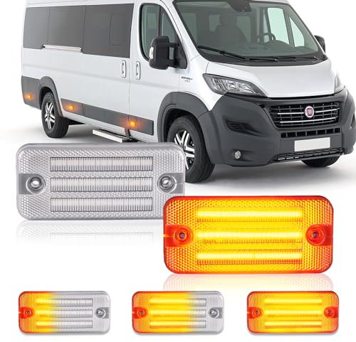 POPMOTORZ LED Blinker Seitenblinker für F-iat Ducato Citroen Relay Peugeot Boxer R-enault Trucks Magnum FE MAN F 2000 Iveco Daily DAF 45 LF/55 LF/65 CF Jeep Cherokee II (XJ), 2 Stücke