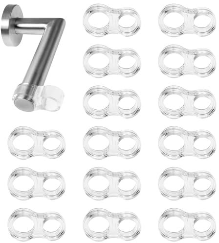 SYEYCW 15 Stück Türklinkenpuffer, PVC Transparente Türstopper Klinke, Türpuffer Schützt vor Schrammen, Universalgröße Türgriff Stopper, Verhindert Schäden an Möbeln und Wänden, für Türklinke