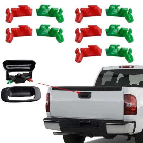 deemars 10PCS Heckklappengriff Stange Clip, Linke & rechte Stangenhalteklammern, Schlossstange Clip Ersatz für Chevy Silverado GMC Sierra, Ersetzen OEM # 88981030, 88981031