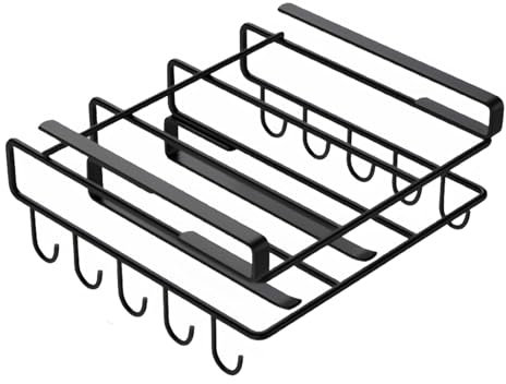 Streysisl Under Cabinet Chopping Board Holder, Under Cabinet Chopping Board Storage, Hanging Bakeware Storage Rack - Stainless Steel Kitchen Shelf for Organising Towels