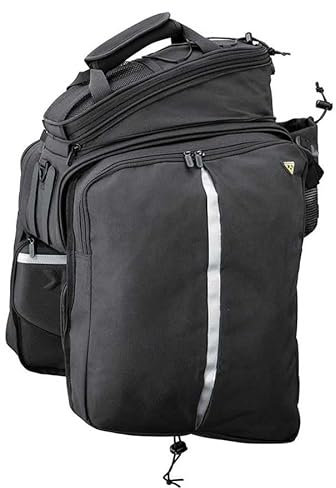 Topeak MTS TrunkBag DXP 2.0 Fahrradtasche, wasserabweisend, Befestigung an einem Gepäckträger mit Riemen, Schwarz