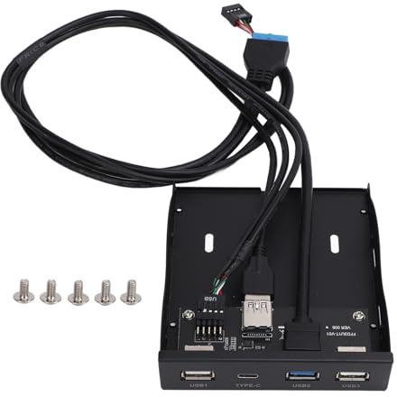 Sata zu USB, USB 3.2 GEN1 Typ C Floppy Panel Hub 4 Ports 5 Gbit/s 3,5 Zoll USB Sata Adapter Diskettenlaufwerk Panel 19PIN Erweiterbarkeit USB Front Panel für 7 8 10