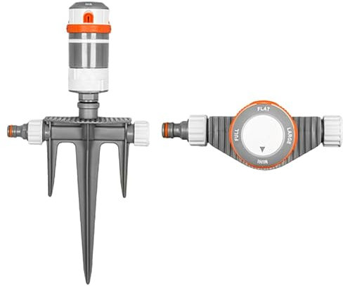 Kreisregner Rasensprenger Sprinkler 4-Funktionen Erdspieß White line 350m²
