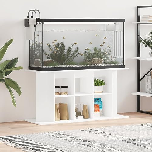 Sufrk Aquariumständer Weiß 120x40x60 cm Holzwerkstoff Aquarium Unterschrank
