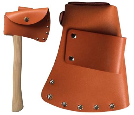 Leather Axe Holster | Axe Sheath Leather | Axe Belt Holster | Handmade Leather Axe Holster, Axe Cover Case, Leather Hatchet Holder, Axe Holster for Outdoors, Leather Axe Belt Clip