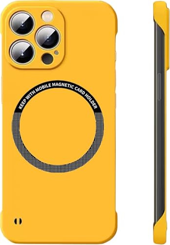 FAOMSEBS MagSafe Case for iPhone 15 Pro Max (Bare Metal Feel) - Rapid Heat Dissipation, Strong Magnetic, Slim Borderless Design - Sturdy Cover for 6.7'' 2023 Model