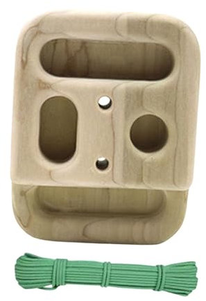 perfk Climbing Hangboard, Climbing Holds, Pull up Board with Rope, Portable Rock Climbing Training Board