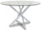 IBERA HOME Mesa Redonda de Cristal Templado de 120 cm para Comedor o Cocina - Elegancia y Estabilidad en Diseño Contemporáneo (Gris)