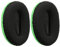 kwmobile Replacement Ear Pads Compatible with Kingston HyperX Cloud II/Cloud 2 / Cloud 1 - Set of Earpads for Headphones - Black/Neon Green