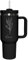 Thermobecher personalisiert „Wunschname“ mit Gravur & Blumen-Motiv - Trinkbecher mit Deckel und Strohhalm 1,2 l / 40 oz - personalisiertes Geschenk Geburtstag Weihnachten - Farbe Black
