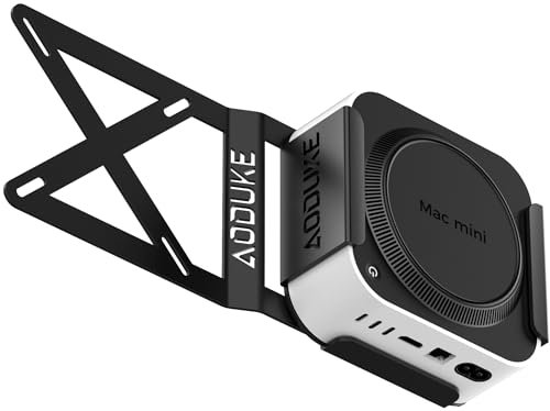 AODUKE Aluminum Alloy Mac Mini M4 VESA bracket, Mac Mini 2024 Dock Stand, Mac Mini M4 Pro VESA Monitor Arm Extension Plate, Compatible with 75X75/100X100MM Hole distance-B-MAX