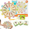 Magnet Maze, Clock Mazes Magnetic Board, Color Sorting Puzzle, Wooden Matching Game, Educational Toy Fine Motor Skills, Ideal for Kids, Homeschool Supplies Play, 23x23cm