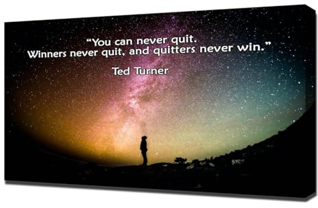 Ted Turner Quote - Canvas Wall Art - Quotation Print On A Wooden Frame - Perfect Picture For Wall Decoration