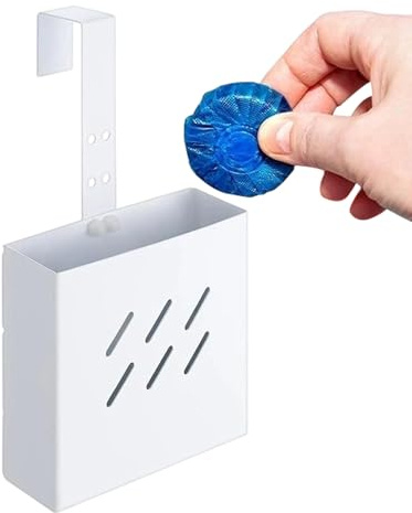 Soporte para pastillas de limpieza para inodoro, soporte para amplificador de resolución, soporte de acero inoxidable para cisterna, pastillas de limpieza, para apartamentos de alquiler