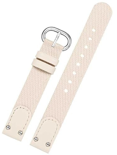 sooponu Passend für DW Uhrenarmband Damen Nylon Canvas Uhrenarmband(Natural,14mm)
