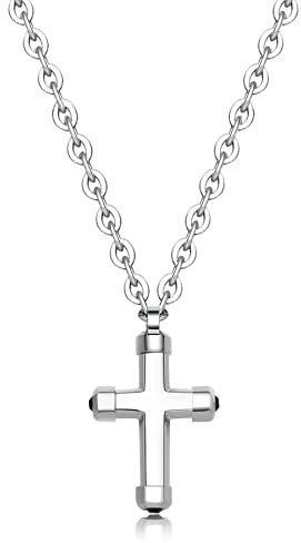 Brosway Halskette Mann mit Symbol Kreuz aus Edelstahl | Kollektion CRUX - BRX02