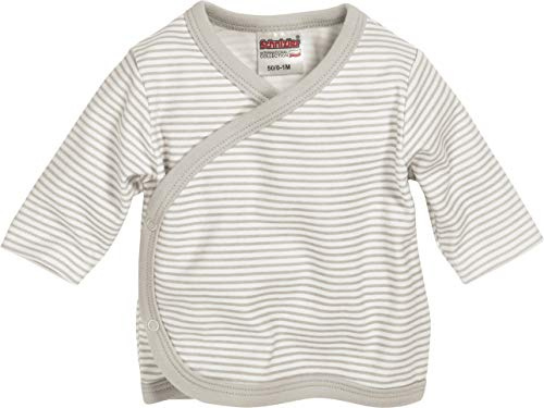Playshoes Unisex Flügelhemd Langarm Ringel Baby-Oberteil, Natur, 44 EU