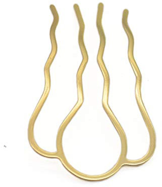 Fujiyuan Lot de 5 fourchettes à cheveux de 87 mm - Pour femme et fille - Doré