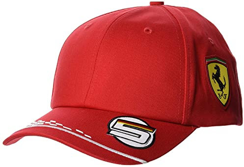 FERRARI Herren Vettel Driver Cap Baseballkappe, rot, One Size
