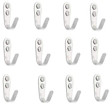 12 Stück Wand Montiert Haken,Garderoben-Haken,Handtuch Haken,Kleider-Haken, für Kleidung Küche Wandhaken Garderobenhaken Garderobe Holzbrett Wand Bad Schrank Flur Haken Badezimmer mit 24pcs Schrauben