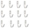 12 Stück Wand Montiert Haken,Garderoben-Haken,Handtuch Haken,Kleider-Haken, für Kleidung Küche Wandhaken Garderobenhaken Garderobe Holzbrett Wand Bad Schrank Flur Haken Badezimmer mit 24pcs Schrauben
