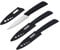 Fruit Knife, 3 Pieces New Sharp and Durable Fruit Knife Set, Exquisite Appearance, Comfortable Non-Slip Handle, with Protective Cover, Suitable for Most Types of Vegetables and Fruits (Black)