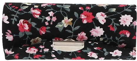 TENDYCOCO Porta Rossetto con Specchio Custodia per Trucco Cosmetica da Viaggio Floreale Custodia Organizer Borsa per Borsa da Donna