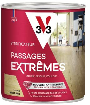 V33 Vitrificateur passages extrêmes, Incolore brillant, 0,75 L