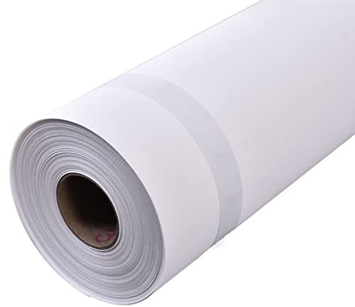 Nisorpa Rouleau de toile en polyester 30 m - Grande toile blanche à jet d'encre - H 60 cm x L 30 m