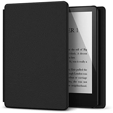 TNP Hülle für Kindle Paperwhite 11. Gen. 2021-6.8 Zoll Modell M2L3EK, Kindle Paperwhite Signature Edition, Schutzhülle aus hart-PC Case, mit Auto Einschlafen/Aufwachen Funktion, Schwarz